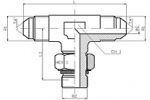 Adaptor UNF T FE BSP orientabil mijloc 74/0/74