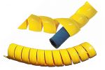 Spirală PVC galbenă pentru furtunuri la cutie